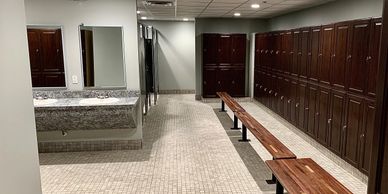 Executive Locker Rooms with showers