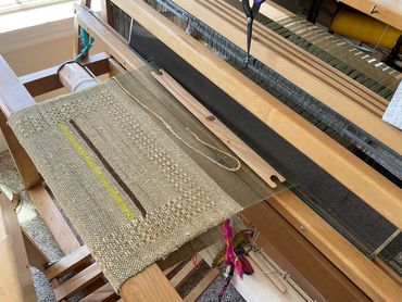 Bronson lace border on wool.