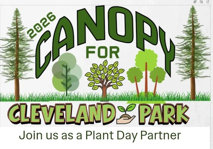 2026 Canopy for Cleveland Park tree planting campaign poster.