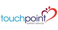 Logo of Touchpoint Support Services with a heart design.
