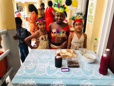 Children displaying Amerindian heritage and culture