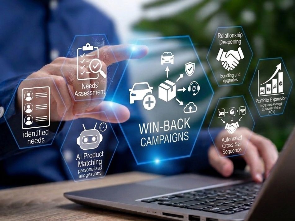 Person interacting with digital marketing strategy hologram.