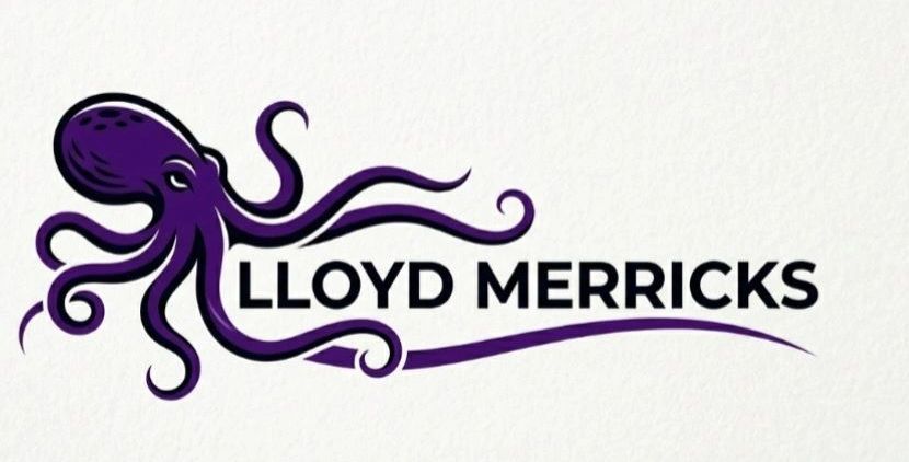 Purple octopus logo with the text "Lloyd Merricks".