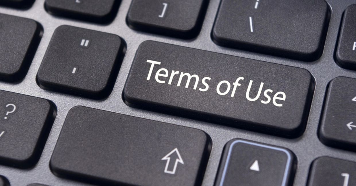 Terms of use website page