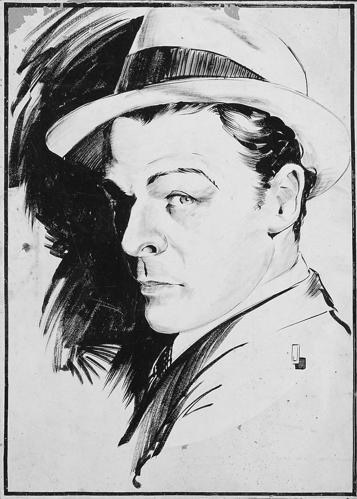 IPortrait sketch of Brian Donlevy. Circa 1930s.