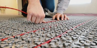 Electric floor warming cable installation