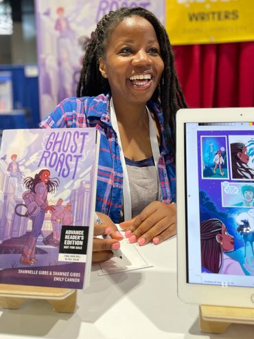 Writer, Shawnee Gibbs at a Ghost Roast Signing, June 2023, Chicago, IL.