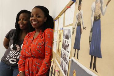 The Gibbs Sisters, Shawnee Gibbs and Shawnelle Gibbs in their downtown Los Angeles studio.