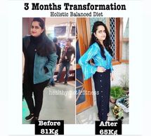 Miss Ayushi reduces 16kg in 3 months in healthy holistic way. 
