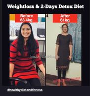 Mrs Pratyusha reduced her stuck on weight and did cleansing with following healthy detox diet