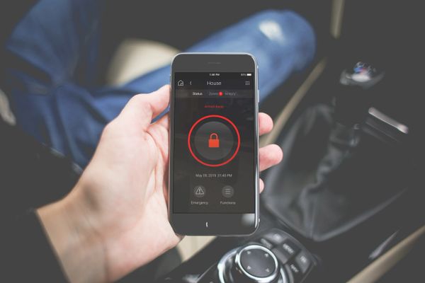 Mobile App Alarm Touch Screen Interface