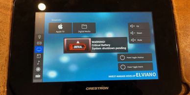 Crestron Touch Screen Critical Error