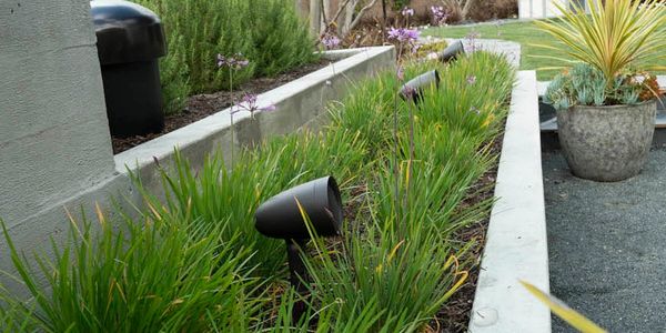 Smart AV installing a custom outdoor AV system on a modern Toronto deck.