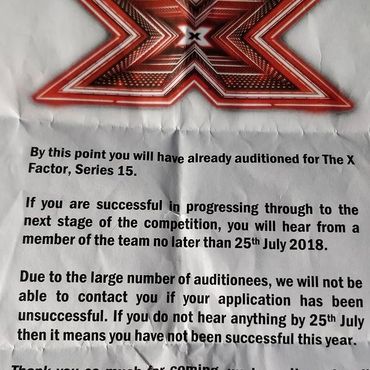 A fake clone impersonating me for the X Factor.  I would rather be dead than go on that show...