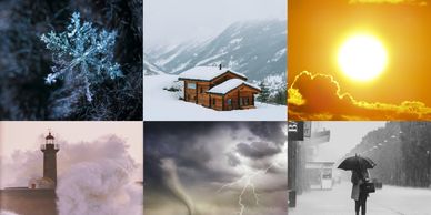 Environmental factors affecting paint weathering - cold, heat, sunlight, rain, snow, wind, water