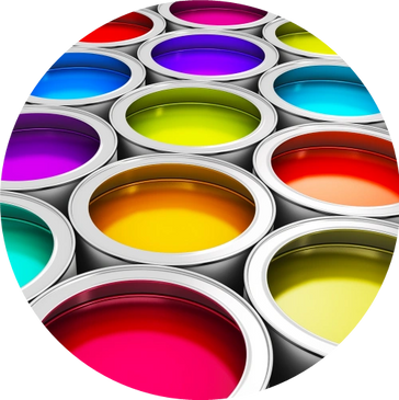 Paint cans with multiple colors