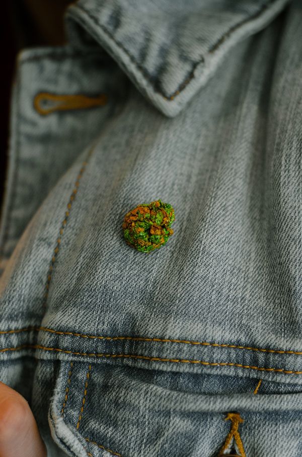 420 hat pin marijuana hemp jewelry art 
