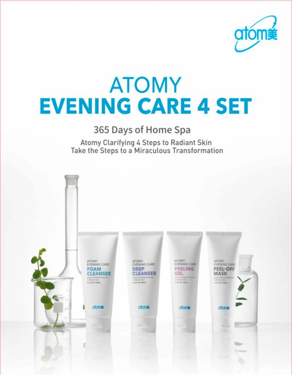 Atomy Evening Care 4 Set for radiant skin in four steps.