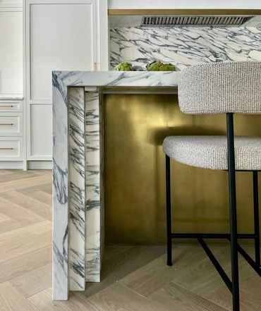Brass Kitchen Island