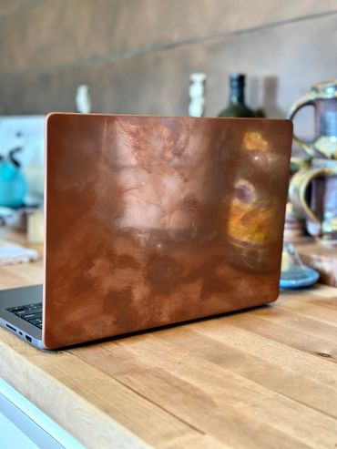 copper macbook computer