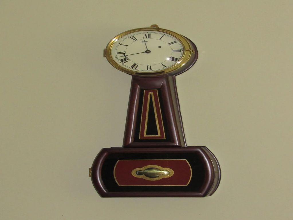 Ted Burleigh Banjo Clock

Winchester MA

Killborne,Proctor and Grass Movement,

Pompeo Clocks