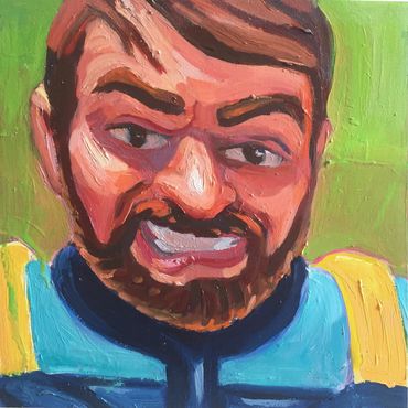 Captain 9x9 in oil on Panel 2017