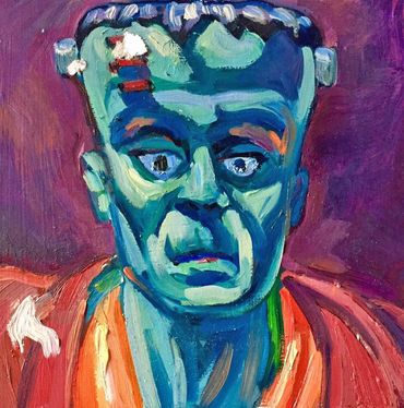 Frank 9x9 in oil on Panel 2017