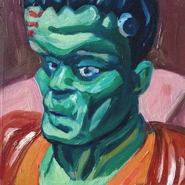 Frank #2 9x9 in oil on Panel 2017