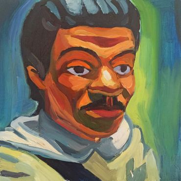 Lando 9x9 in oil on Panel 2017