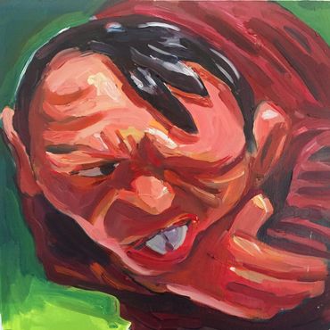 Quasimodo 9x9 in oil on Panel 2017