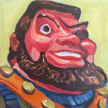 Viking 9x9 in oil on Panel 2017