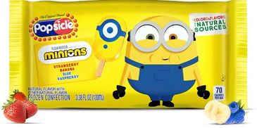 Popsicle Minions ice cream on display