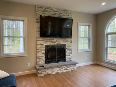 Stone tv mount over fireplace Westminster CO