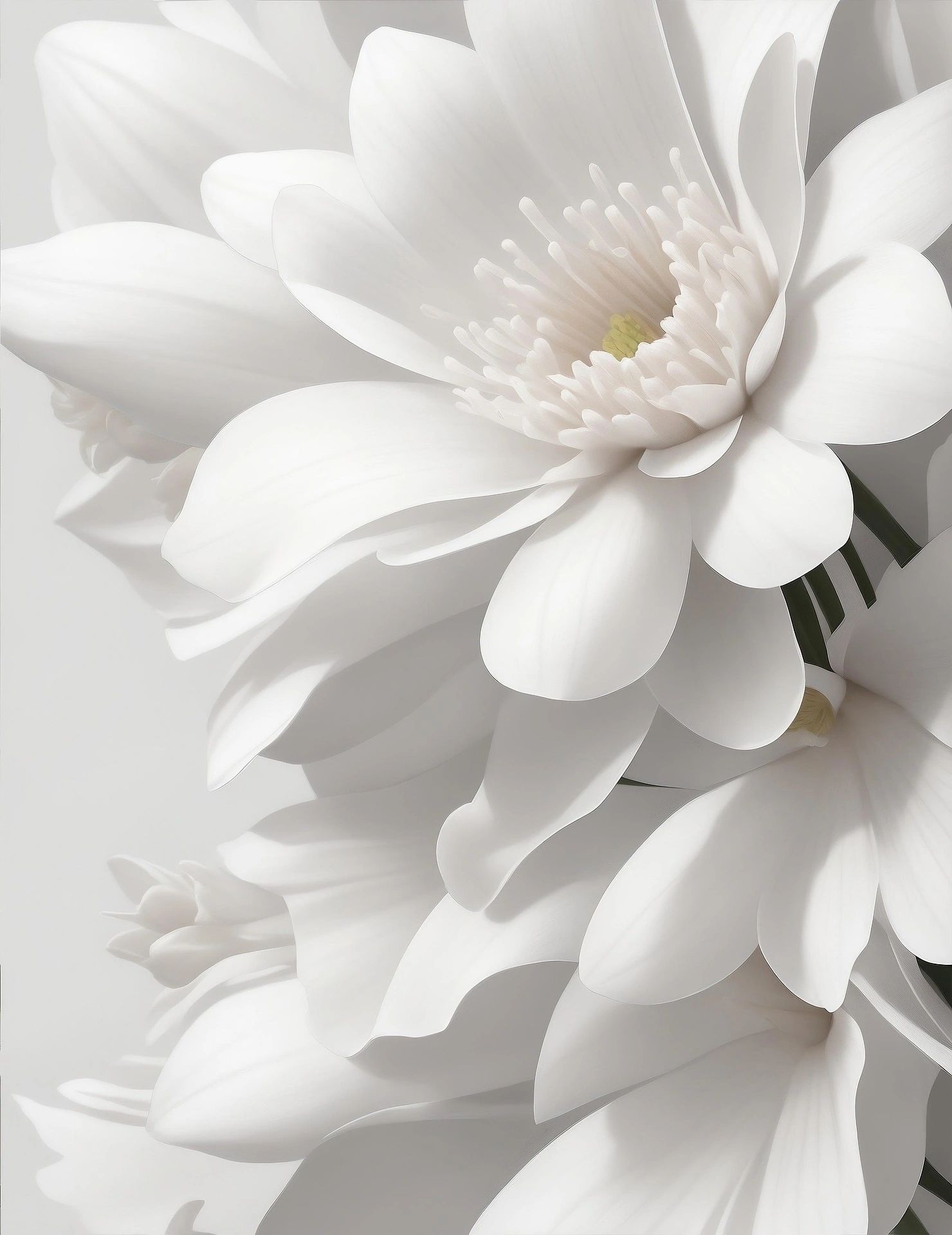 Close-up of elegant white flowers.
