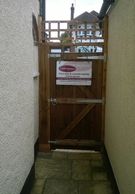 Close boarded gate fully framed and legged