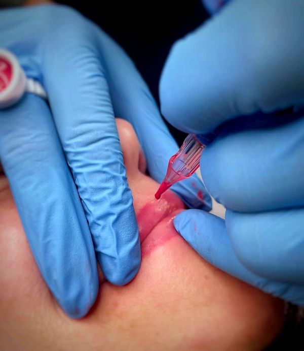 Lip tattoo