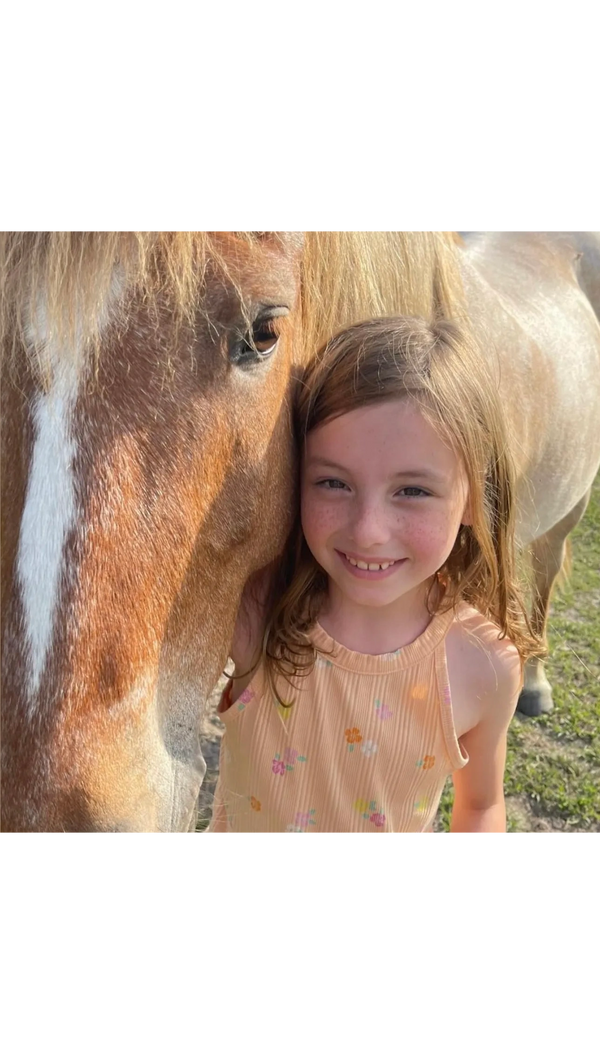 Child and horse.