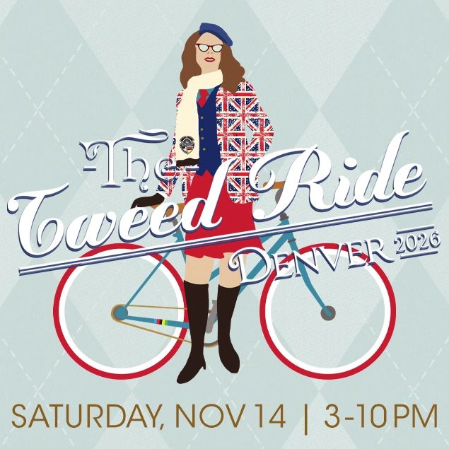 Event poster for The Tweed Ride Denver 2026 on Nov 14.