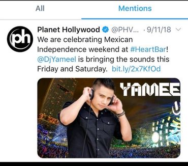 Performing at Planet Hollywood