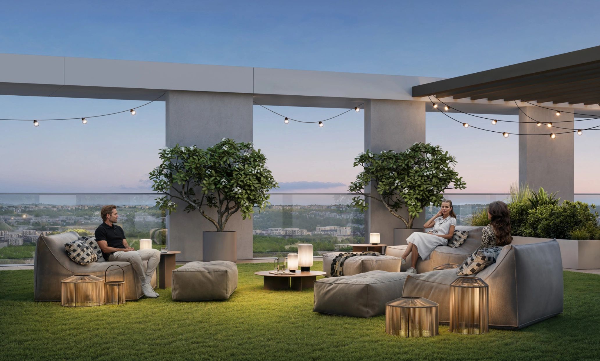 Palace Residences Hillside rooftop terrace Dubai Hills Estate off plan property