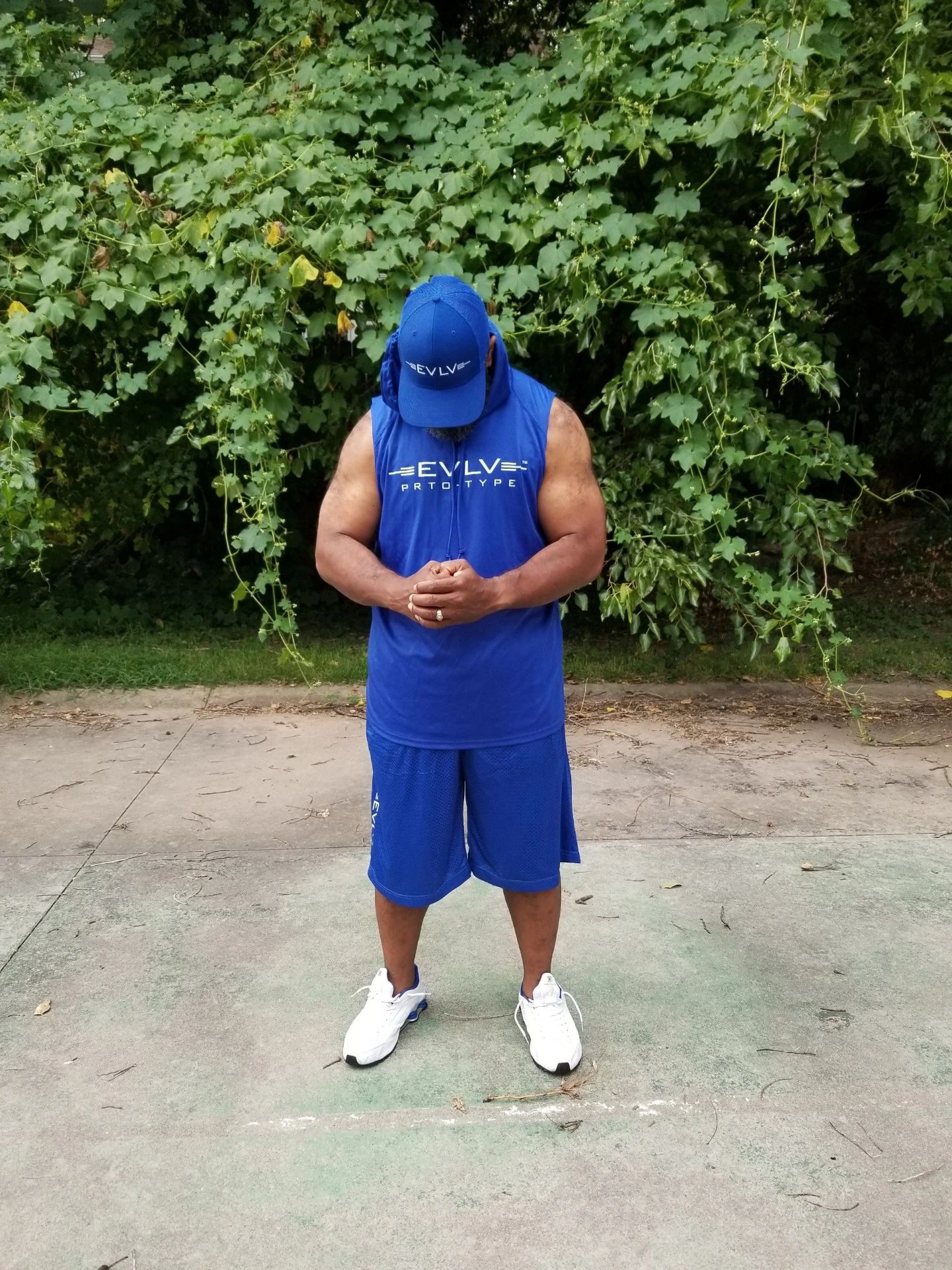 A man showing his outfit