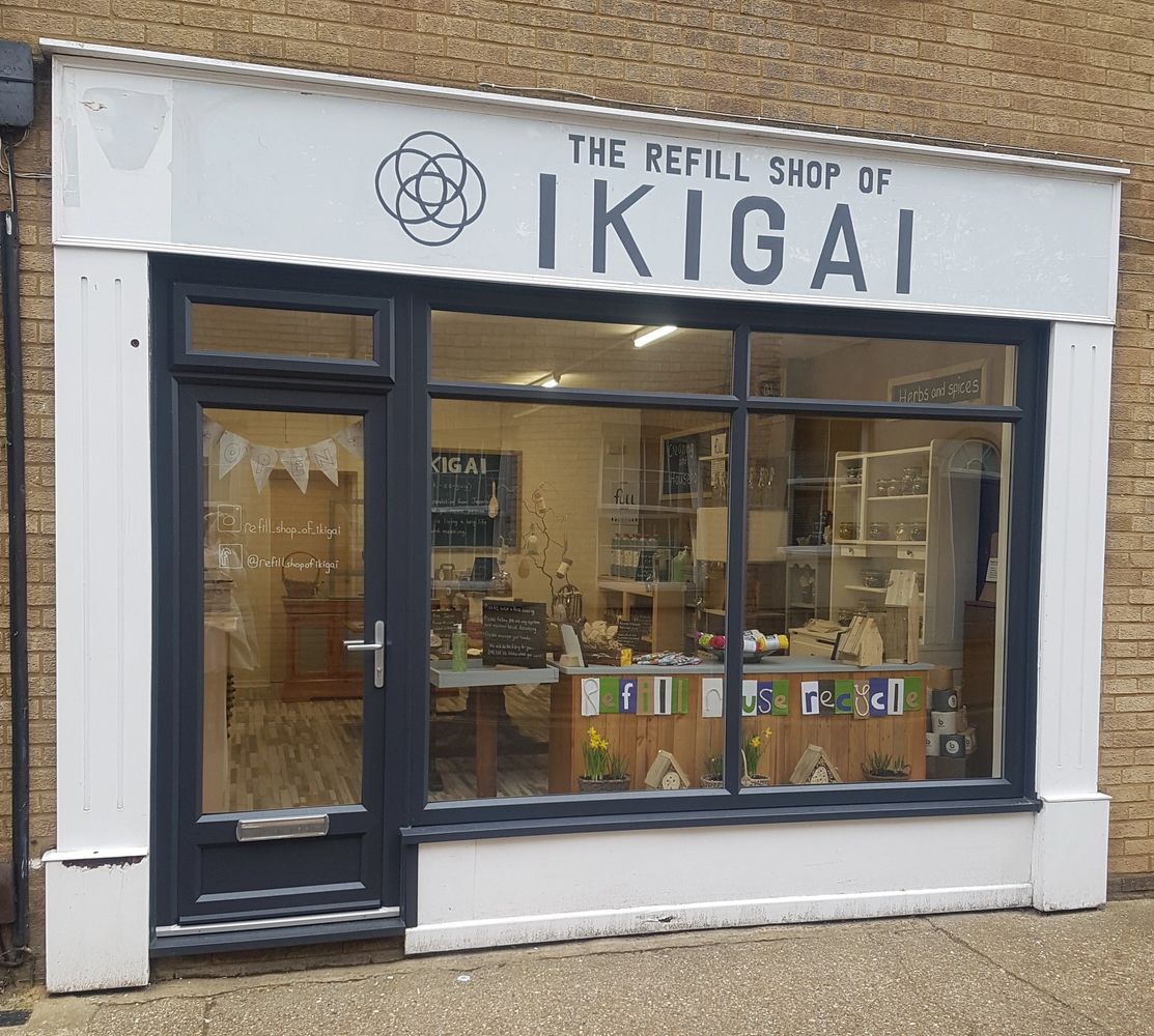 The exterior of The Refill Shop of Ikigai, in St Ives, Cambridgeshire