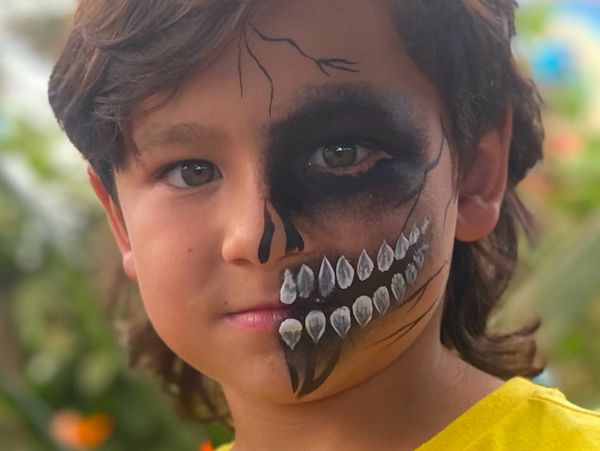 boy with face paint