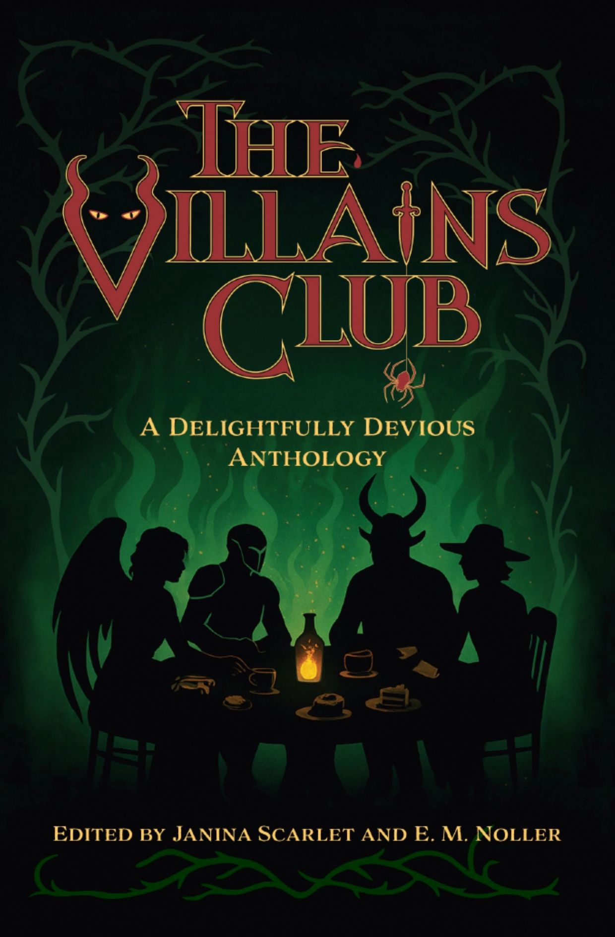 The Villains Club cover: four villains sitting around the table