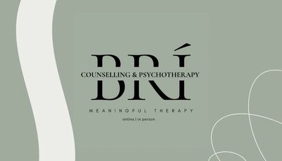 Logo for DN Counselling & Psychotherapy on a muted green background.
