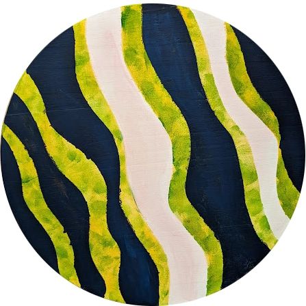 acrylic on wood panel mandala prayer wheel circle art abstract