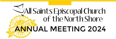 Logo for All Saints Episcopal Church's 2024 Annual Meeting on the North Shore.