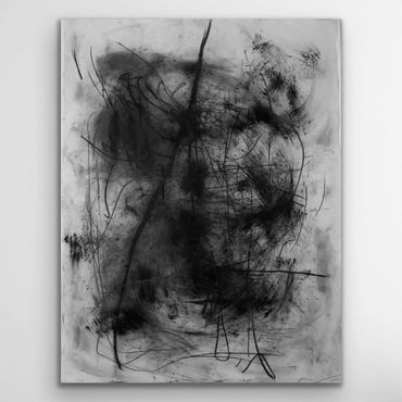 İsimsiz, ham bez üzerine kömür, 152/205 cm. 2022