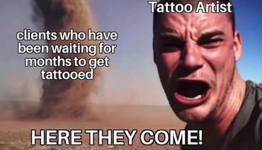 Tax time for tattoo artist and shops meme