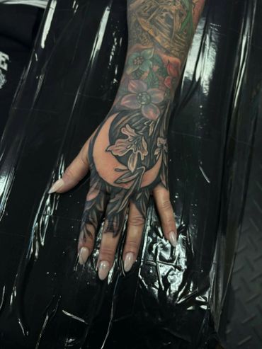 moon flowers hand tattoo designs ideas tattoo art tattoo inspiration tattoo shop near me naples